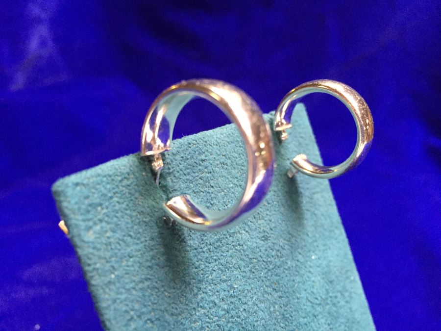 Sterling Silver Earrings Signed JCM Wt:4g [Photo 5]