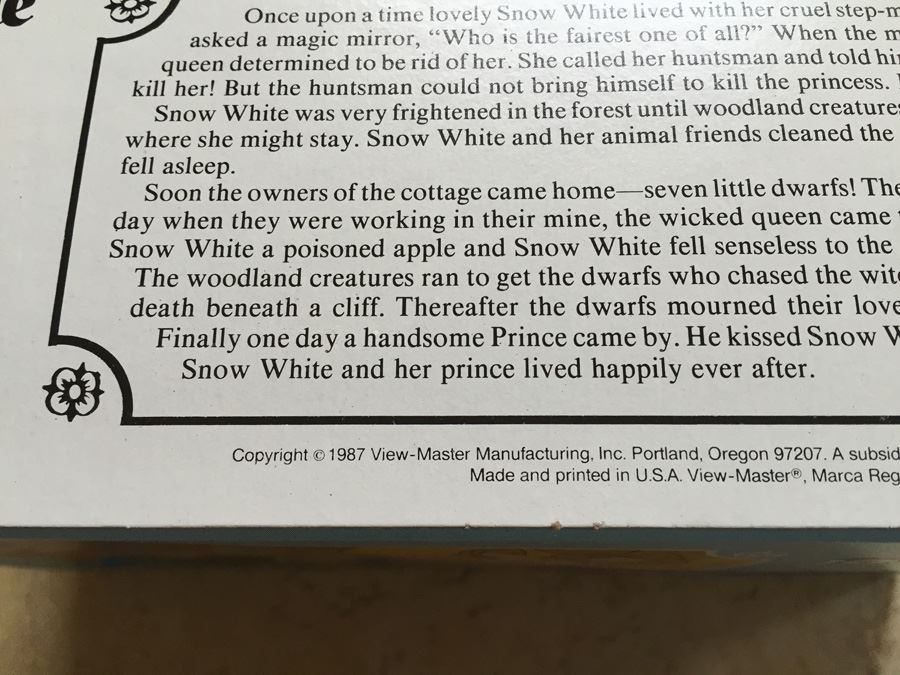 Walt Disney's Snow White And The Seven Dwarfs View-Master Gift Set New In Box [Photo 7]