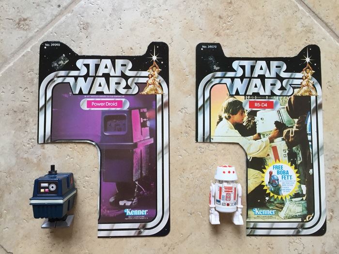 STAR WARS Kenner Action Figure 1978 Power Droid And 1978 R5-D4 With Partial Cards Excellent Condition Never Played With [Photo 1]