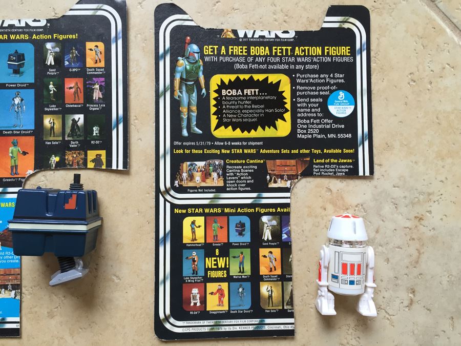 STAR WARS Kenner Action Figure 1978 Power Droid And 1978 R5-D4 With Partial Cards Excellent Condition Never Played With [Photo 21]