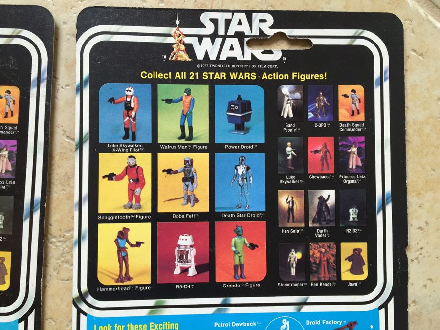 STAR WARS Kenner Action Figure 1978 Snaggletooth And 1978 Death Star Droid With Cards Excellent Condition Never Played With [Photo 25]