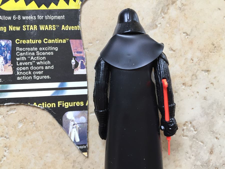 STAR WARS Kenner Action Figure 1977 Darth Vader With Portion Of Card Excellent Condition Never Played With [Photo 14]