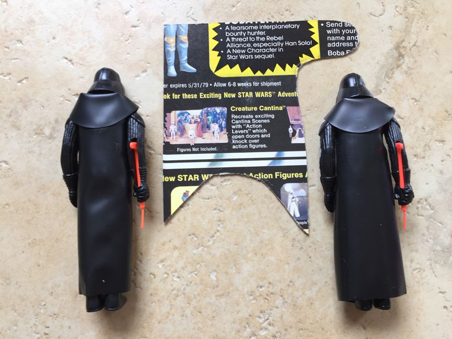 STAR WARS Kenner Action Figure 1977 Darth Vader With Portion Of Card ...