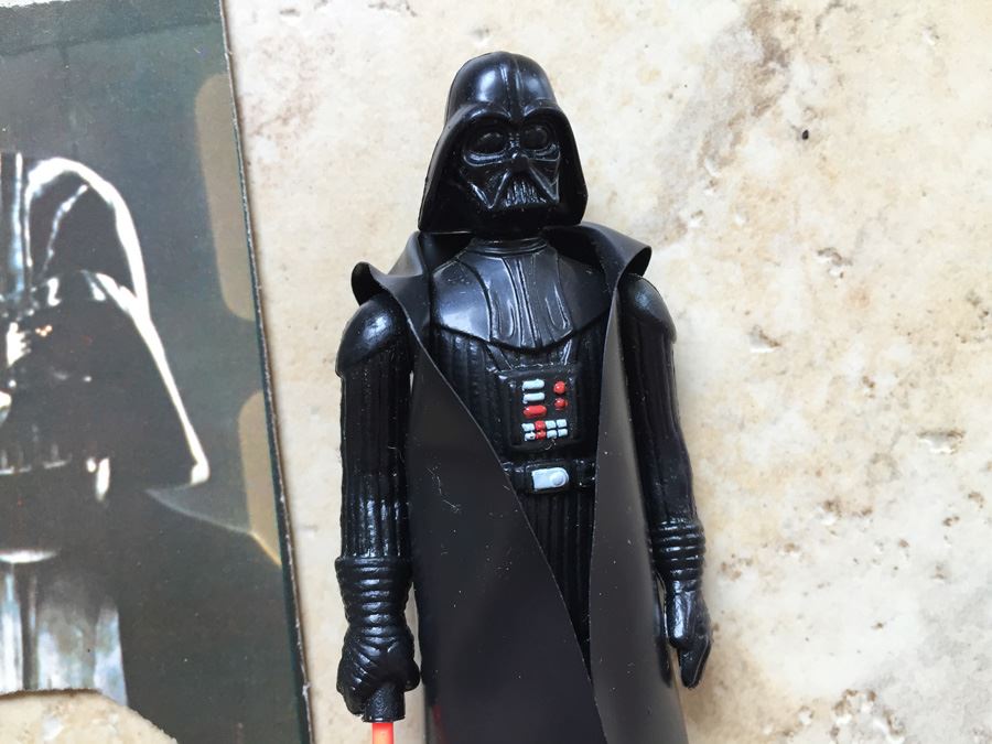 STAR WARS Kenner Action Figure 1977 Darth Vader With Portion Of Card ...