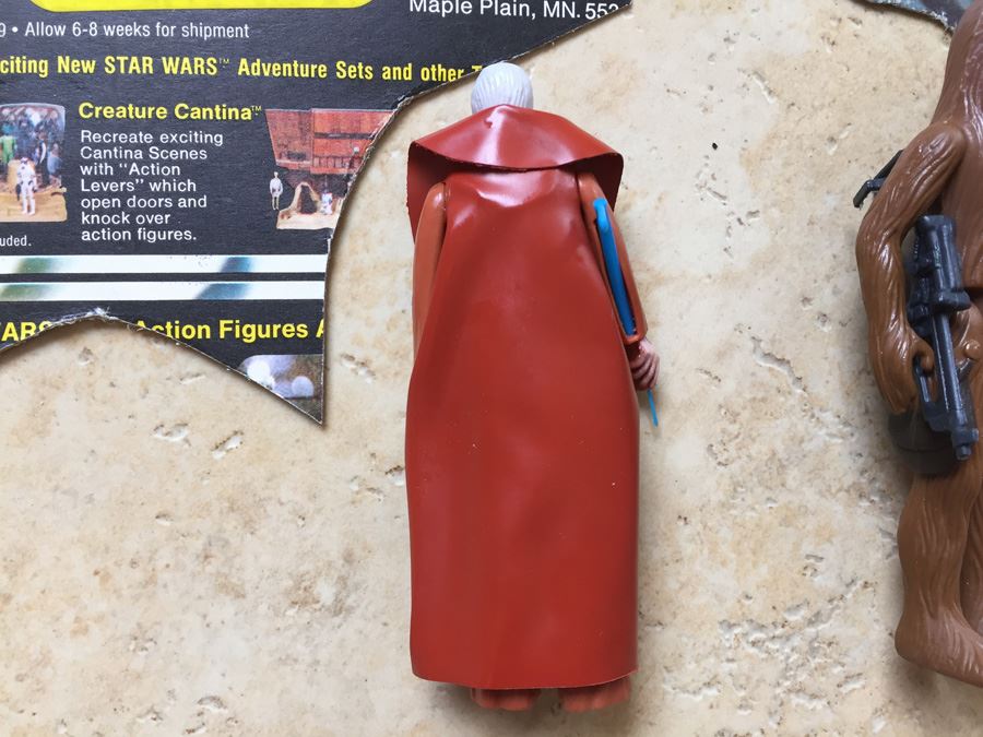 STAR WARS Kenner Action Figure 1977 Ben (Obi-Wan) Kenobi And 1977 Chewbacca With Portion Of Cards Excellent Condition Never Played With [Photo 10]