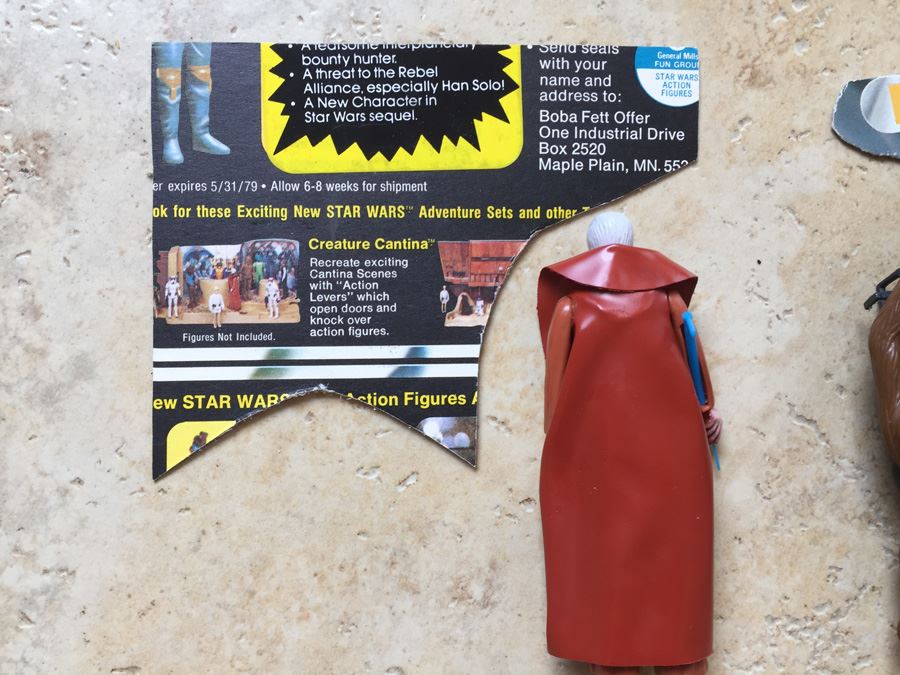 STAR WARS Kenner Action Figure 1977 Ben (Obi-Wan) Kenobi And 1977 Chewbacca With Portion Of Cards Excellent Condition Never Played With [Photo 9]