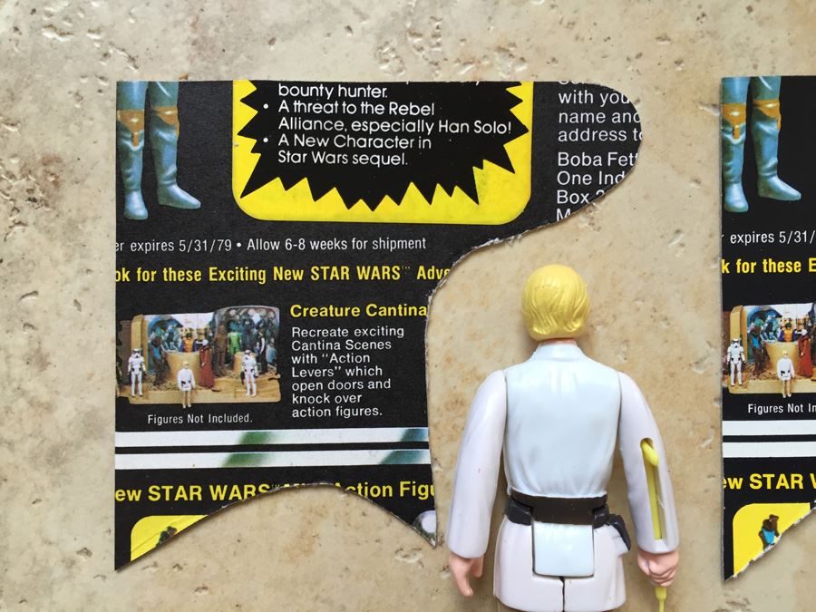 STAR WARS Kenner Action Figure 1977 Luke Skywalker And 1977 Princess Leia Organa With Portion Of Cards Excellent Condition Never Played With [Photo 14]