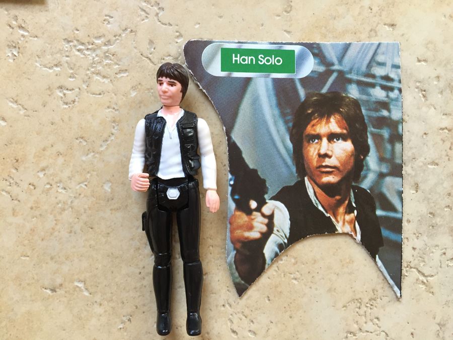 STAR WARS Kenner Action Figure 1978 Luke Skywalker X-Wing Pilot And 1977 Hans Solo With Portion Of Cards Excellent Condition Never Played With [Photo 3]