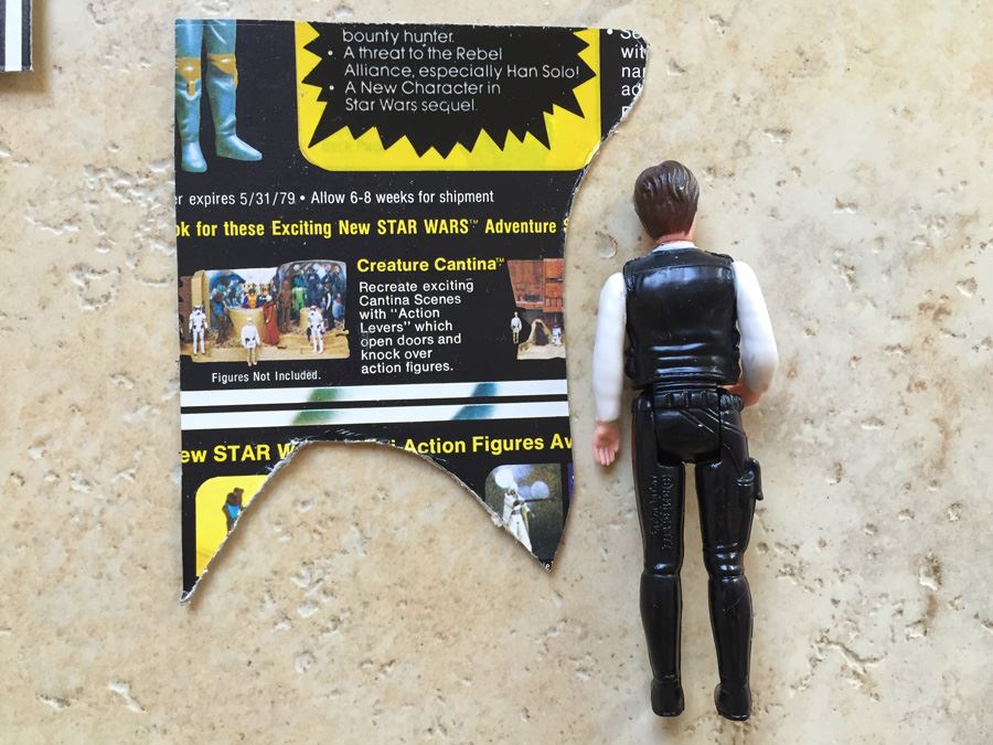 STAR WARS Kenner Action Figure 1978 Luke Skywalker X-Wing Pilot And 1977 Hans Solo With Portion Of Cards Excellent Condition Never Played With [Photo 11]