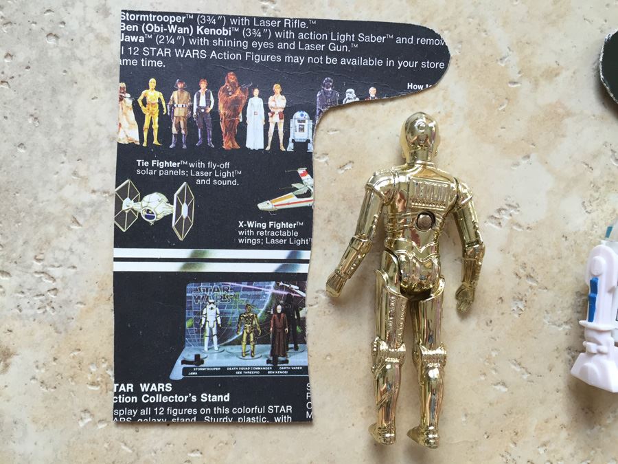 STAR WARS Kenner Action Figure 1977 See-Threepio (C-3PO)  And 1977 Artoo-Detoo (R2-D2) With Portion Of Cards Excellent Condition Never Played With [Photo 8]