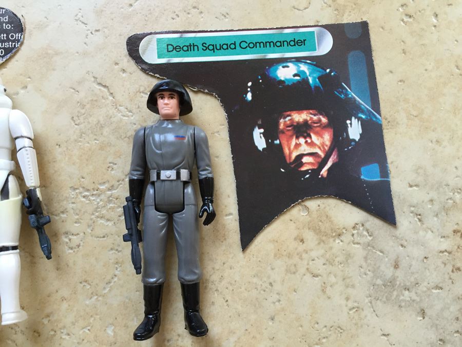STAR WARS Kenner Action Figure 1977 Stormtrooper And 1977 Death Squad Commander With Portion Of Cards Excellent Condition Never Played With [Photo 3]