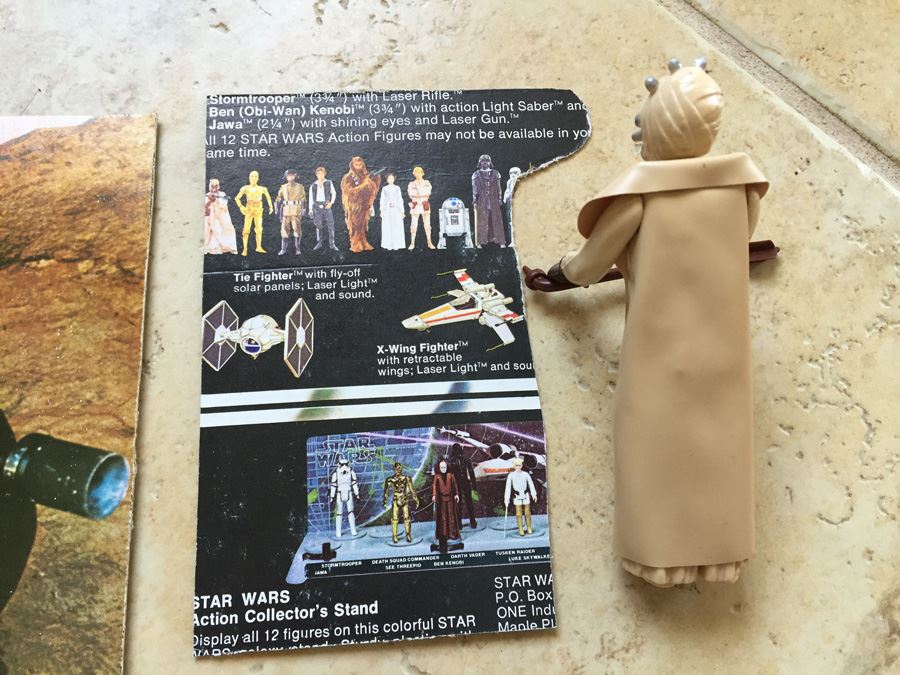 STAR WARS Kenner Action Figure 1977 Jawa, 1977 Sand People, 1978 Hammerhead And 1983 Ree Yees With Portion Of Cards Excellent Condition Never Played With [Photo 18]