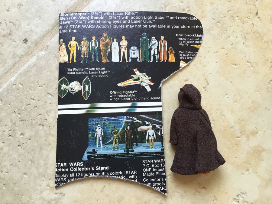 STAR WARS Kenner Action Figure 1977 Jawa, 1977 Sand People, 1978 Hammerhead And 1983 Ree Yees With Portion Of Cards Excellent Condition Never Played With [Photo 22]