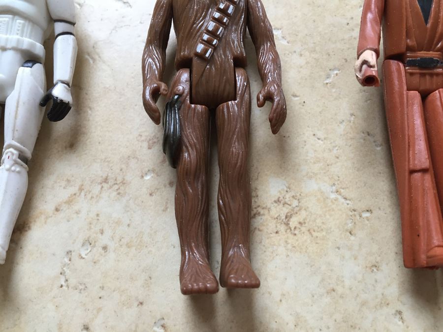 STAR WARS Kenner Action Figure Vintage 1977 Ben (Obi-Wan) Kenobi,  Chewbacca And Stormtrooper [Photo 5]