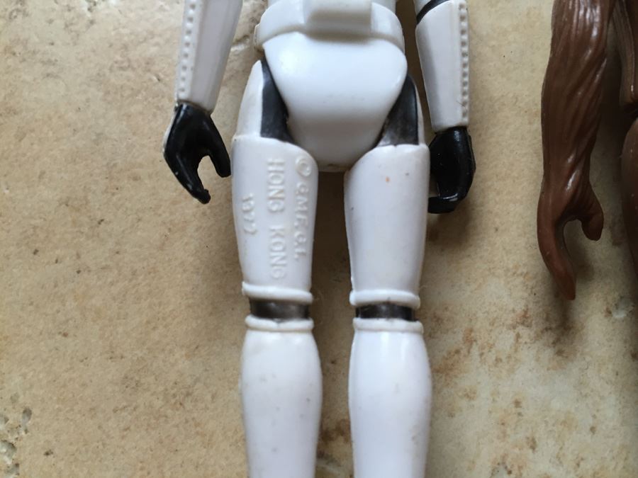 STAR WARS Kenner Action Figure Vintage 1977 Ben (Obi-Wan) Kenobi,  Chewbacca And Stormtrooper [Photo 9]