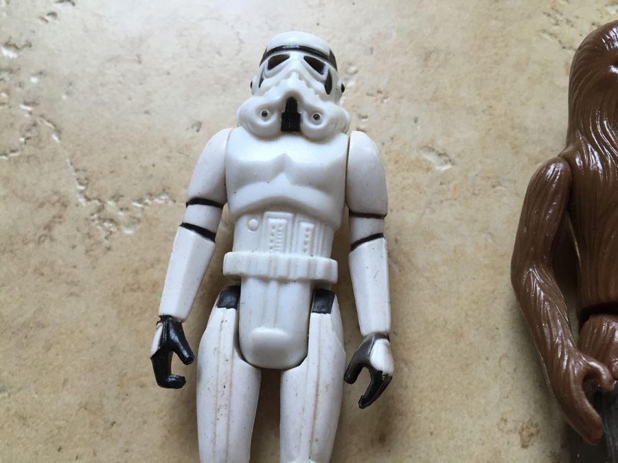 STAR WARS Kenner Action Figure Vintage 1977 Ben (Obi-Wan) Kenobi,  Chewbacca And Stormtrooper [Photo 6]