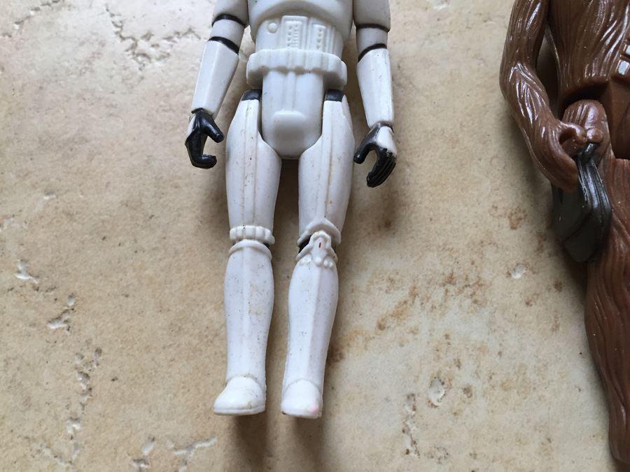 STAR WARS Kenner Action Figure Vintage 1977 Ben (Obi-Wan) Kenobi,  Chewbacca And Stormtrooper [Photo 7]
