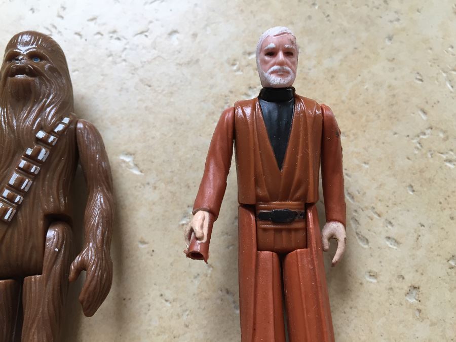 STAR WARS Kenner Action Figure Vintage 1977 Ben (Obi-Wan) Kenobi,  Chewbacca And Stormtrooper [Photo 2]