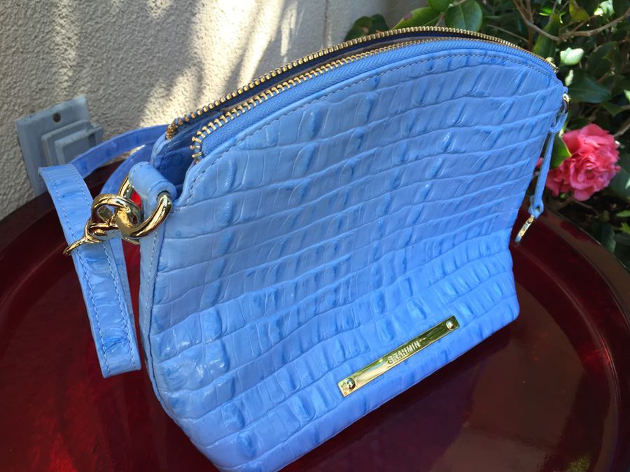 BRAHMIN Croc Embossed Leather Handbag [Photo 5]