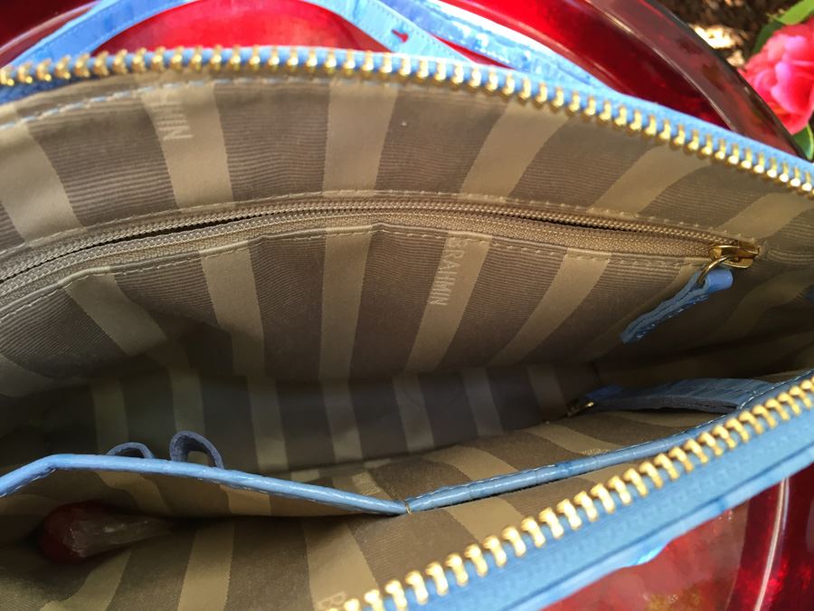 BRAHMIN Croc Embossed Leather Handbag [Photo 6]