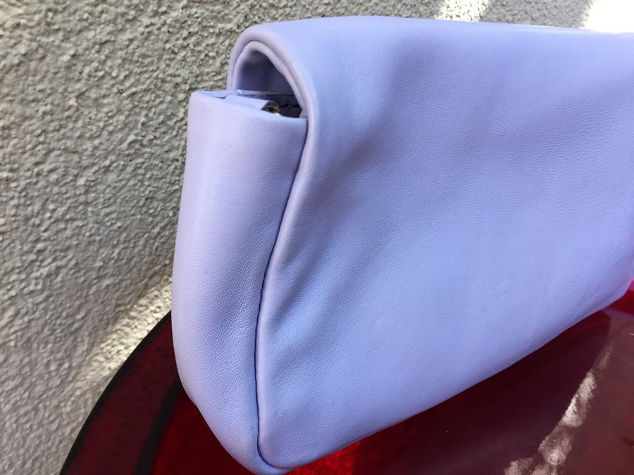 Genuine Leather Italian Handbag With Gold Tone Chain Shoulder Strap [Photo 9]