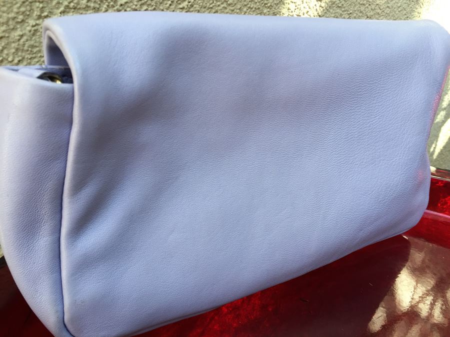 Genuine Leather Italian Handbag With Gold Tone Chain Shoulder Strap [Photo 8]