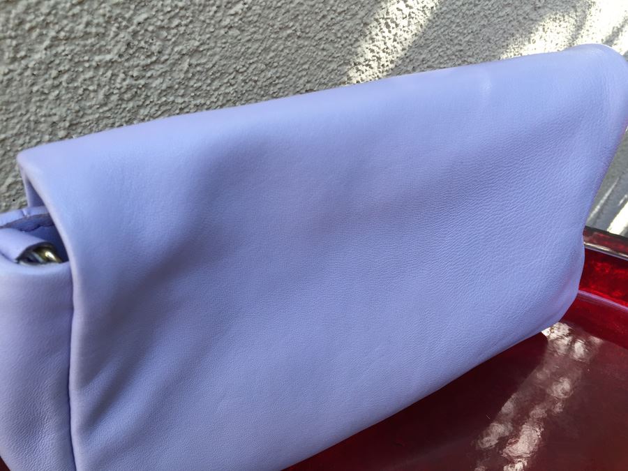 Genuine Leather Italian Handbag With Gold Tone Chain Shoulder Strap [Photo 7]