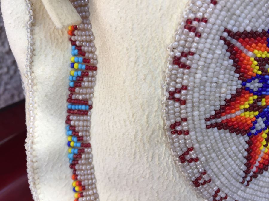 Robert Littleman Buckskin Beaded Purse Oklahoma [Photo 6]