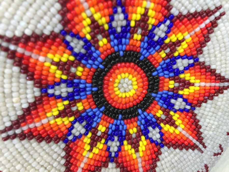 Robert Littleman Buckskin Beaded Purse Oklahoma [Photo 7]