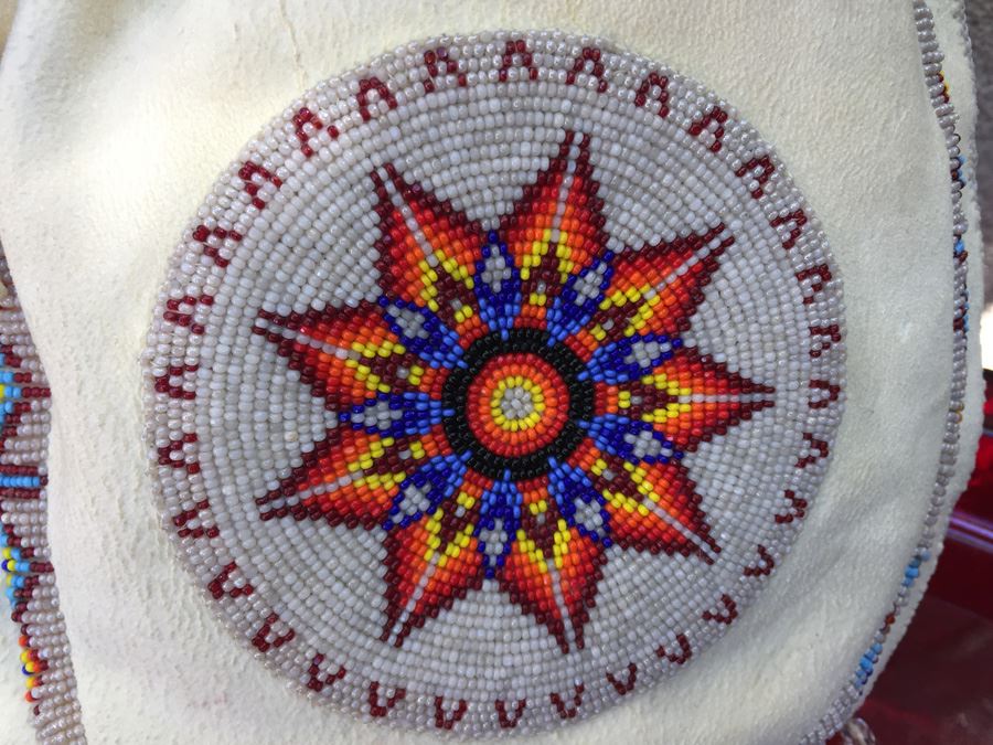Robert Littleman Buckskin Beaded Purse Oklahoma [Photo 2]