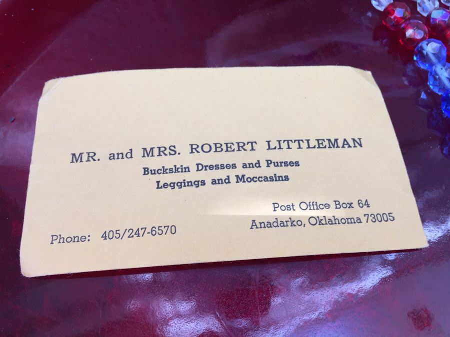 Robert Littleman Buckskin Beaded Purse Oklahoma [Photo 3]