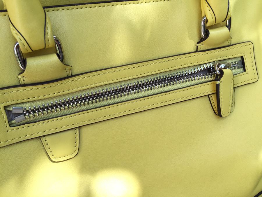 Yellow COACH Leather Shoulder Bag Handbag With Dust Cover [Photo 11]