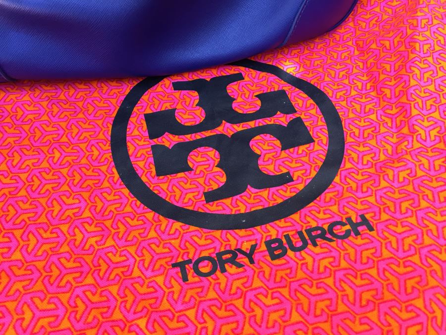 Blue Tory Burch Handbag With Dust Cover [Photo 4]