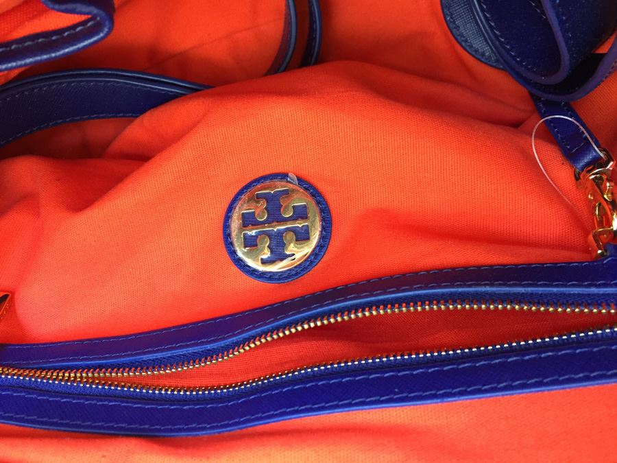 Blue Tory Burch Handbag With Dust Cover [Photo 3]