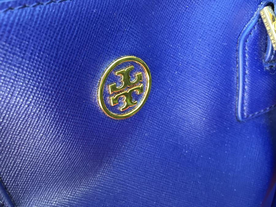 Blue Tory Burch Handbag With Dust Cover [Photo 6]