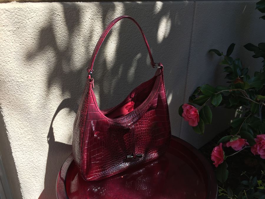 Longchamp Croc Embossed Handbag [Photo 4]