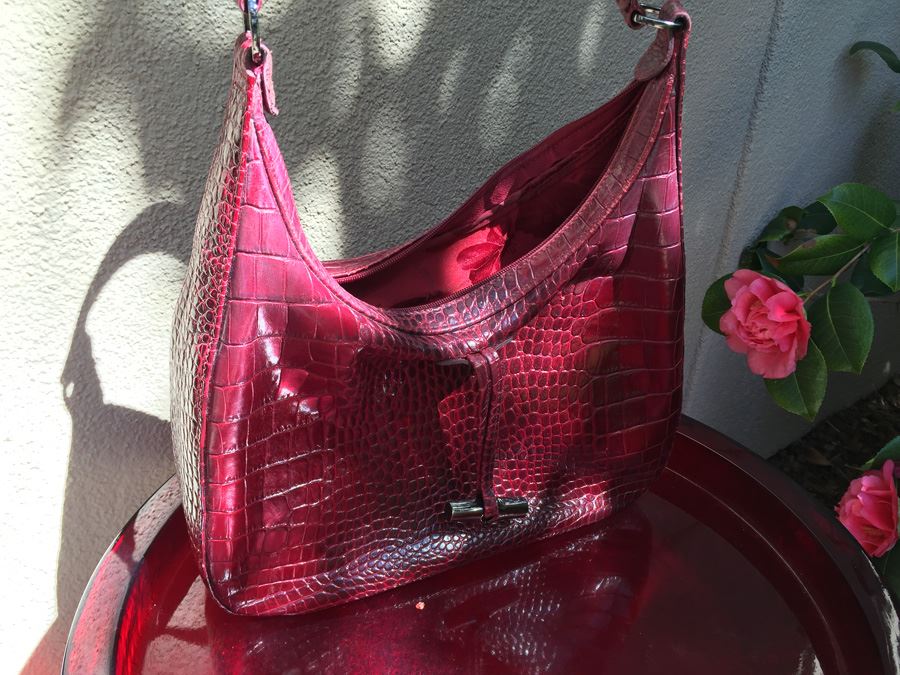 Longchamp Croc Embossed Handbag [Photo 1]