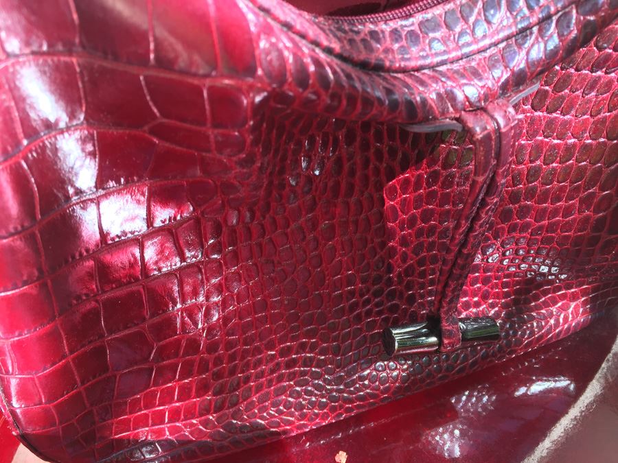 Longchamp Croc Embossed Handbag [Photo 5]