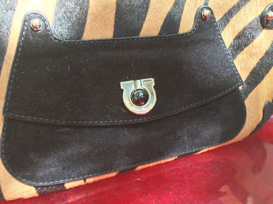 Salvatore Ferragamo Animal Pattern Handbag Made In Italy [Photo 4]