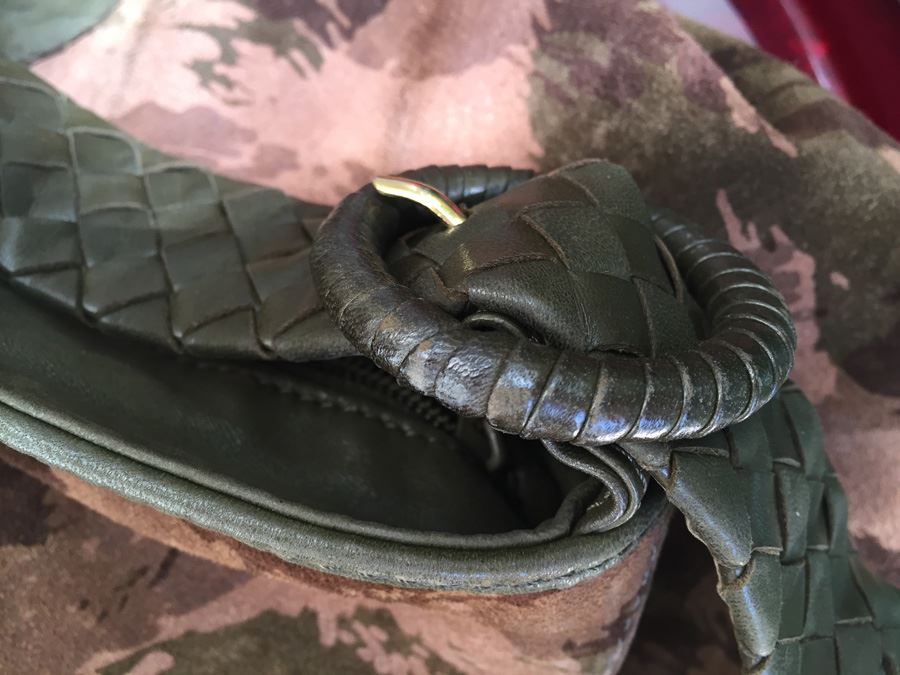 Bottega Veneta Leather Shoulder Bag Handbag With Woven Strap Made In Italy [Photo 6]