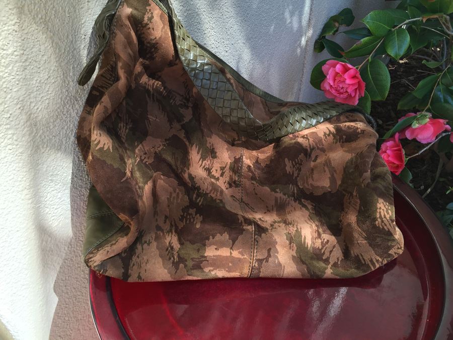 Bottega Veneta Leather Shoulder Bag Handbag With Woven Strap Made In Italy [Photo 1]