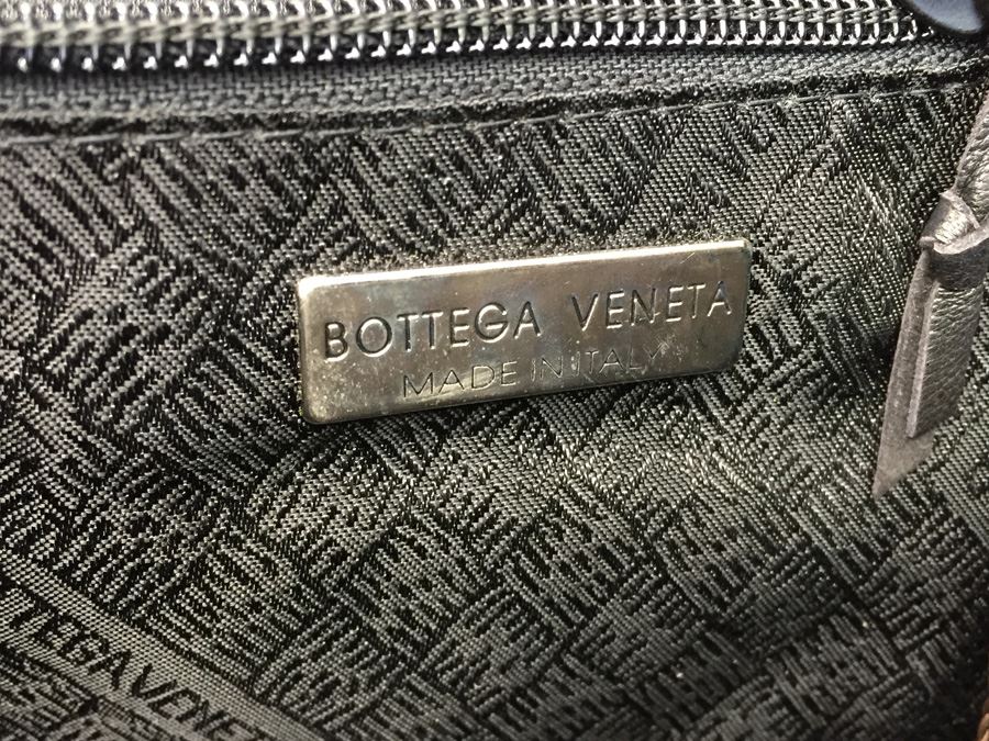 Black Bottega Veneta Woven Leather Handbag Made In Italy [Photo 3]