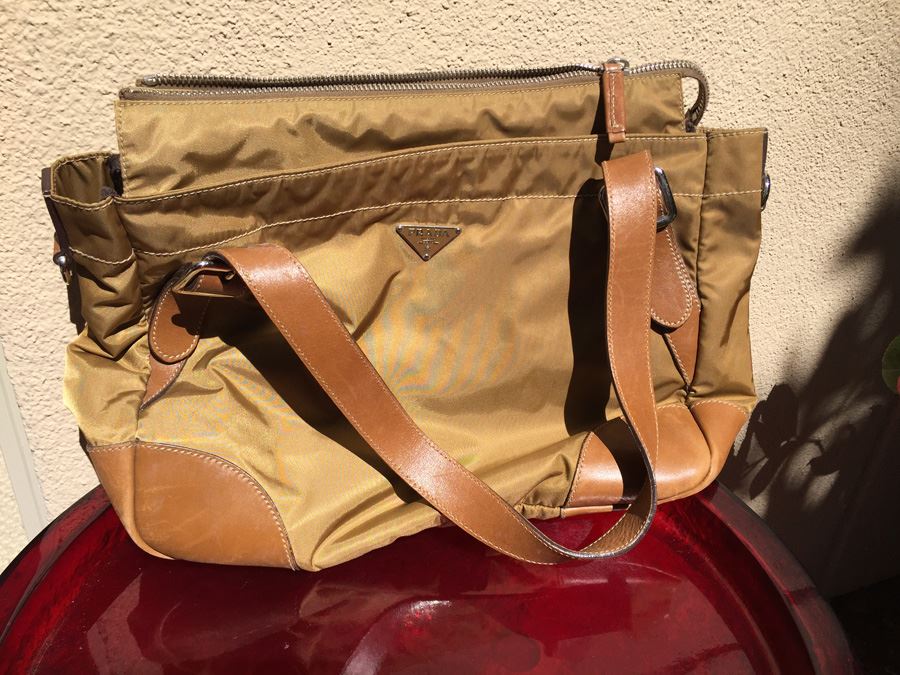 Tan PRADA Shoulder Bag Handbag [Photo 4]
