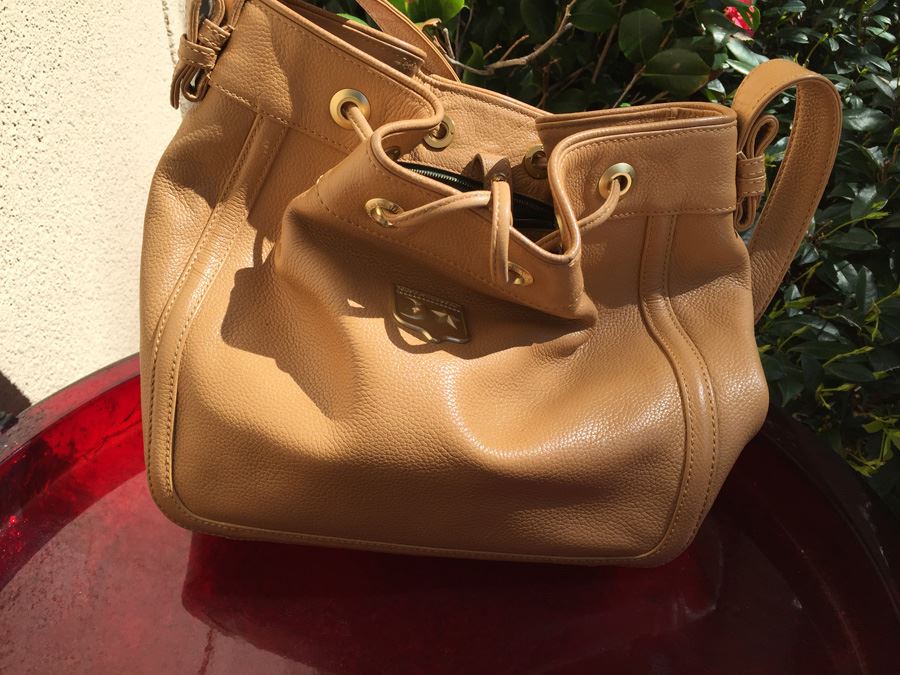 BARRY KIESELSTEIN-CORD Tan Leather Shoulder Bag Handbag 1991 Made In Italy [Photo 9]