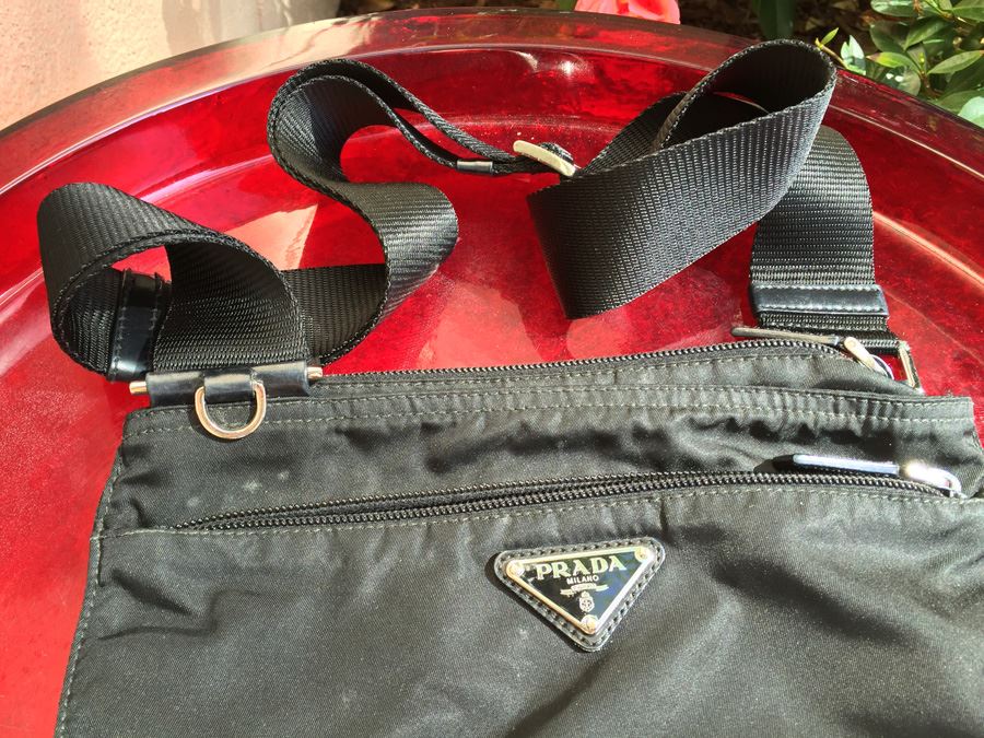 Black PRADA Shoulder Bag Handbag Made In Italy [Photo 4]
