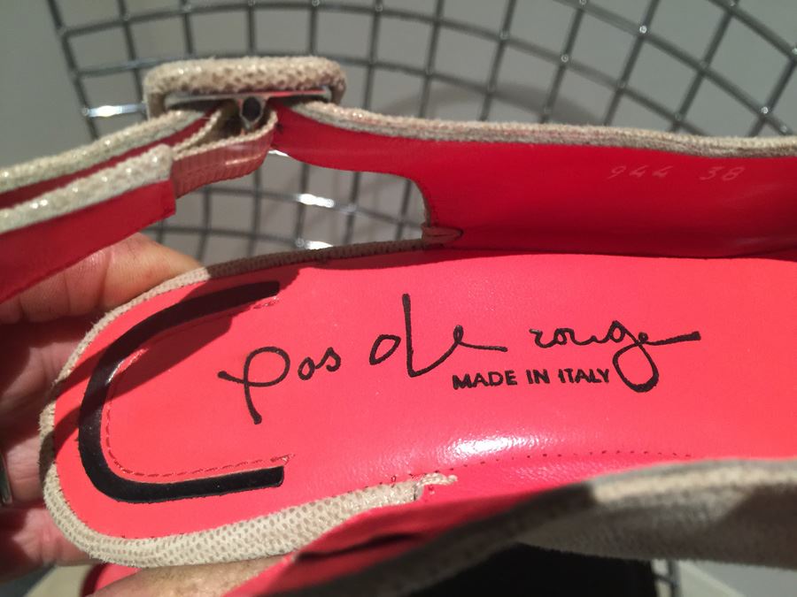 Pas de Rouge Shoes Made In Italy Size 38 [Photo 2]