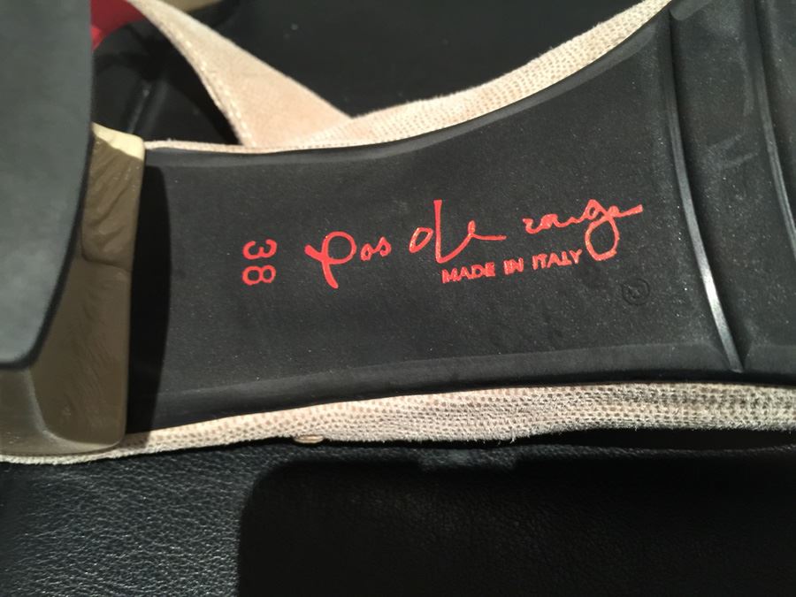 Pas de Rouge Shoes Made In Italy Size 38 [Photo 3]