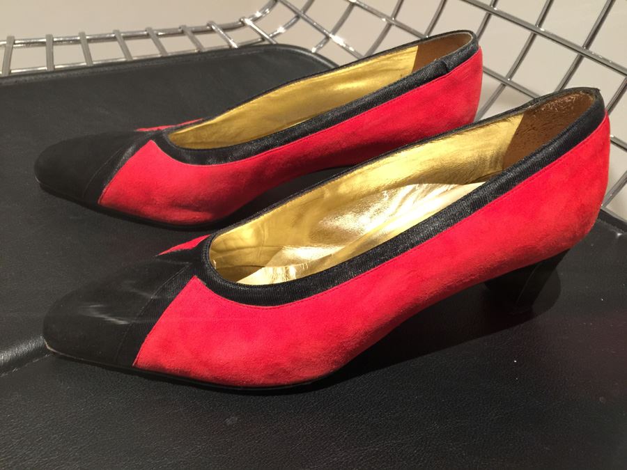 ESCADA Red & Black Shoes Size 7B [Photo 1]