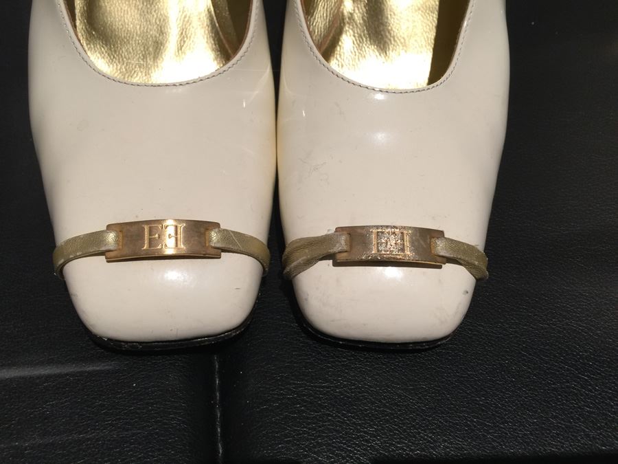 ESCADA White Shoes Size 7 1/2 B  [Photo 3]