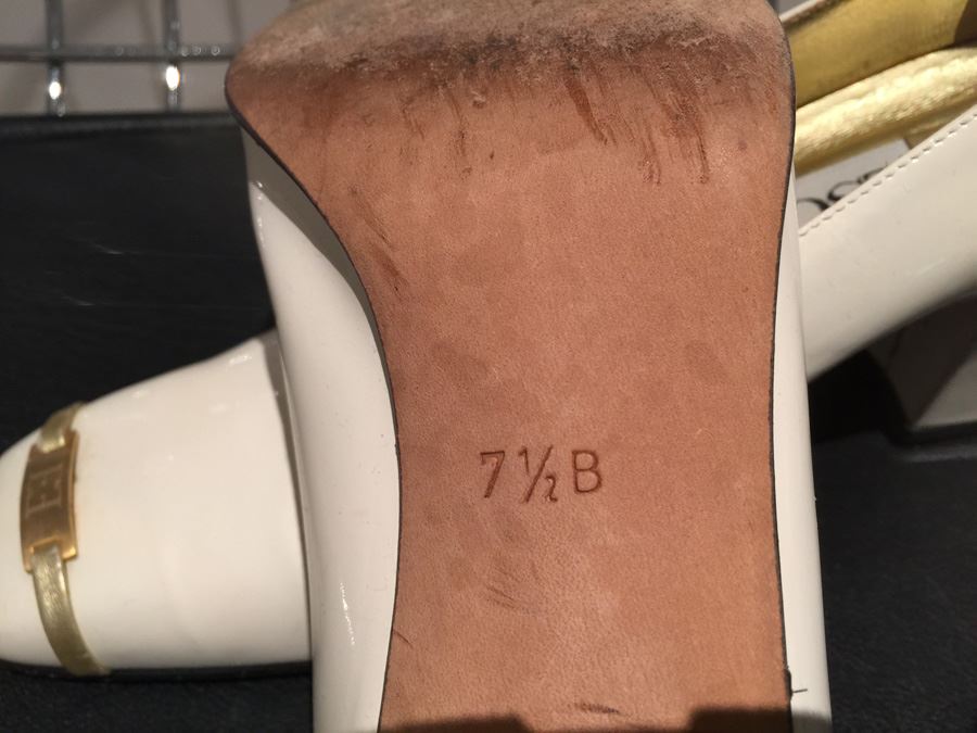 ESCADA White Shoes Size 7 1/2 B  [Photo 6]